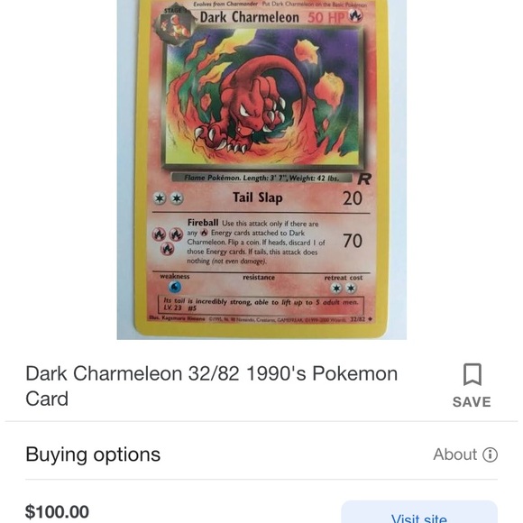dark charmeleon pokemon card Team Rocket 32/82 PSA 10 TBC Games You will receive the exact item in the photographs DARK CHARMELEON 32/82 Team Rocket
